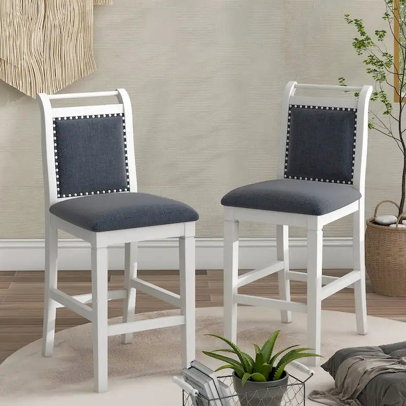 Set tavolo da pranzo con ante a ribalta beige/bianco/marrone, stile rustico, 2 posti