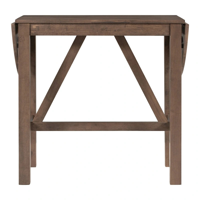 Set tavolo da pranzo con ante a ribalta beige/bianco/marrone, stile rustico, 2 posti