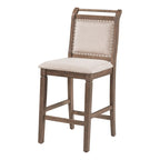 Set tavolo da pranzo con ante a ribalta beige/bianco/marrone, stile rustico, 2 posti