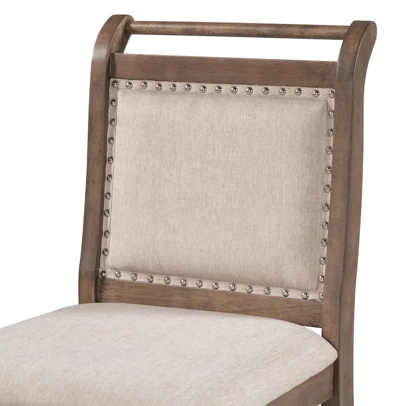 Set tavolo da pranzo con ante a ribalta beige/bianco/marrone, stile rustico, 2 posti