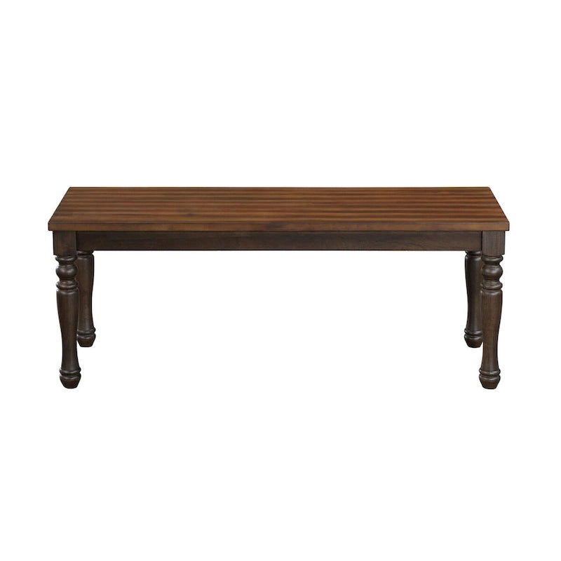 Panca da Pranzo Bicolore Marrone con Gambe Tornite, Singola, 48"