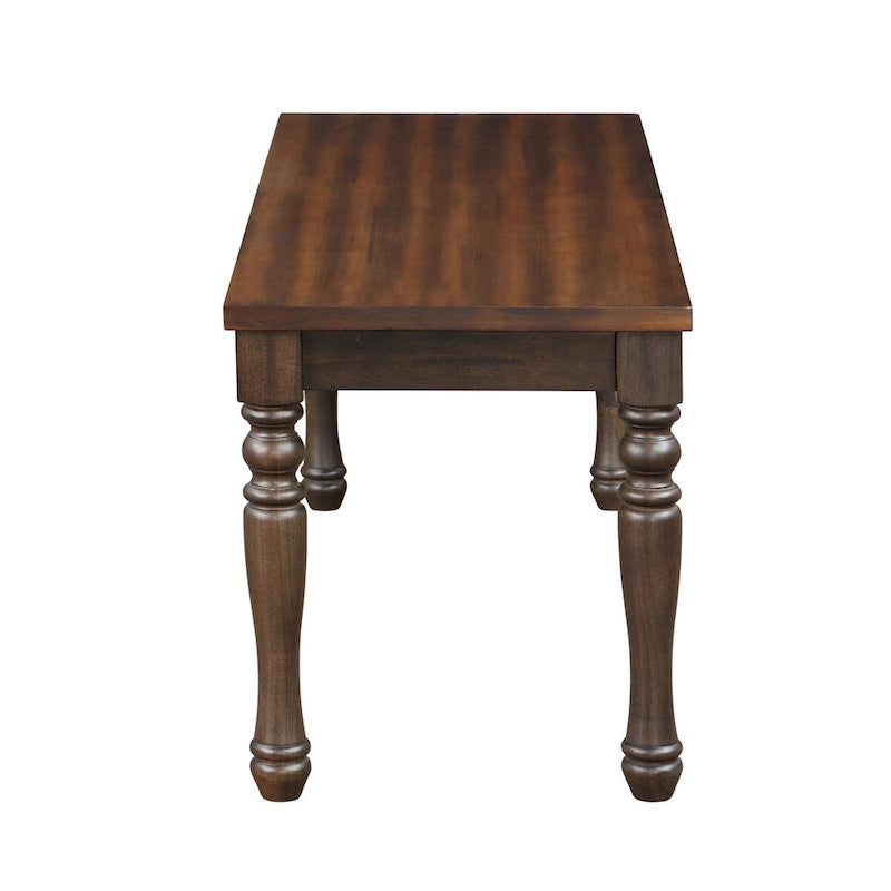 Panca da Pranzo Bicolore Marrone con Gambe Tornite, Singola, 48"