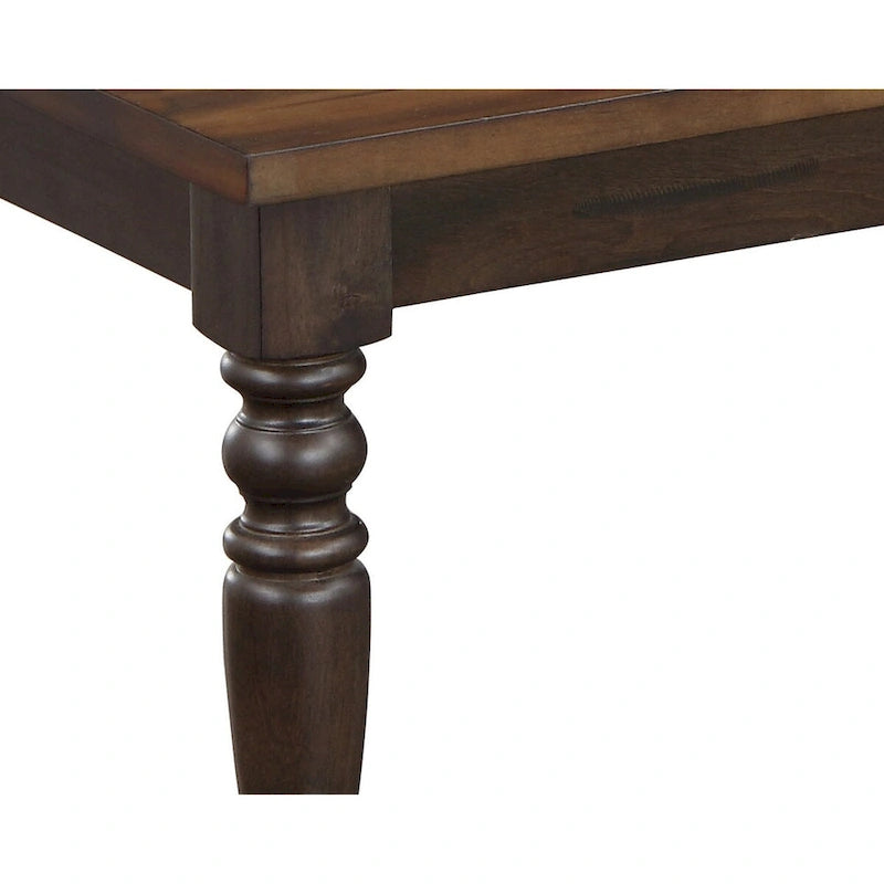 Panca da Pranzo Bicolore Marrone con Gambe Tornite, Singola, 48"