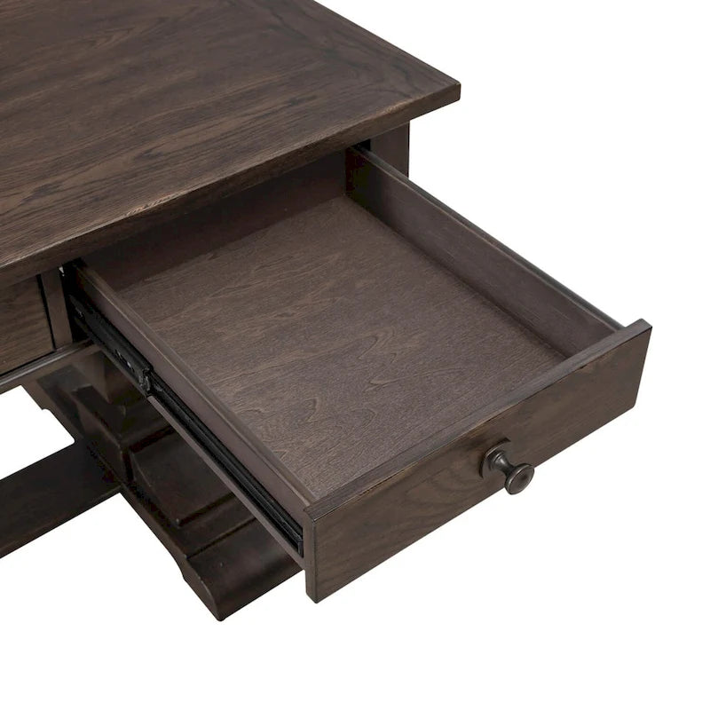 Scrivania singola Saddle Brown