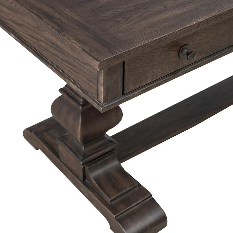 Scrivania singola Saddle Brown