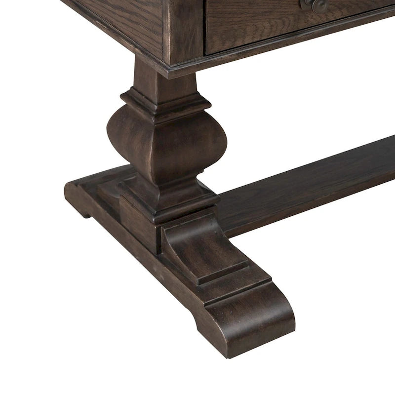 Scrivania singola Saddle Brown