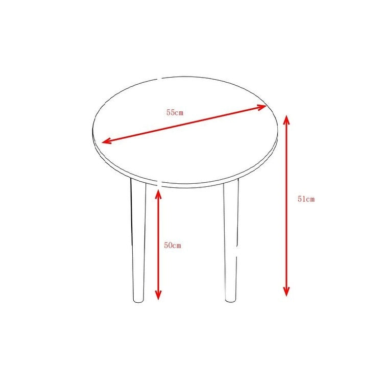 Tavolino da Caffè Rotondo Bianco, Stile Moderno, Posti a Sedere 1–2