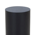 Tavolino Rotondo Nero, Piano in Legno, Monouso