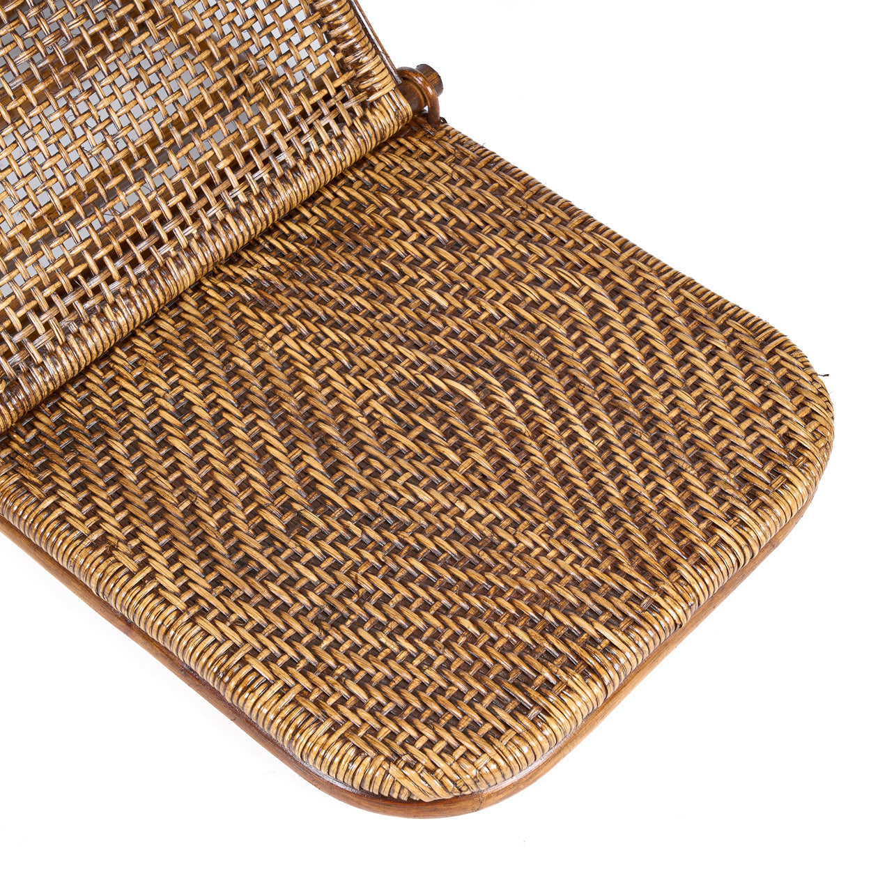 Chaise longue da pavimento in rattan - Noce scuro