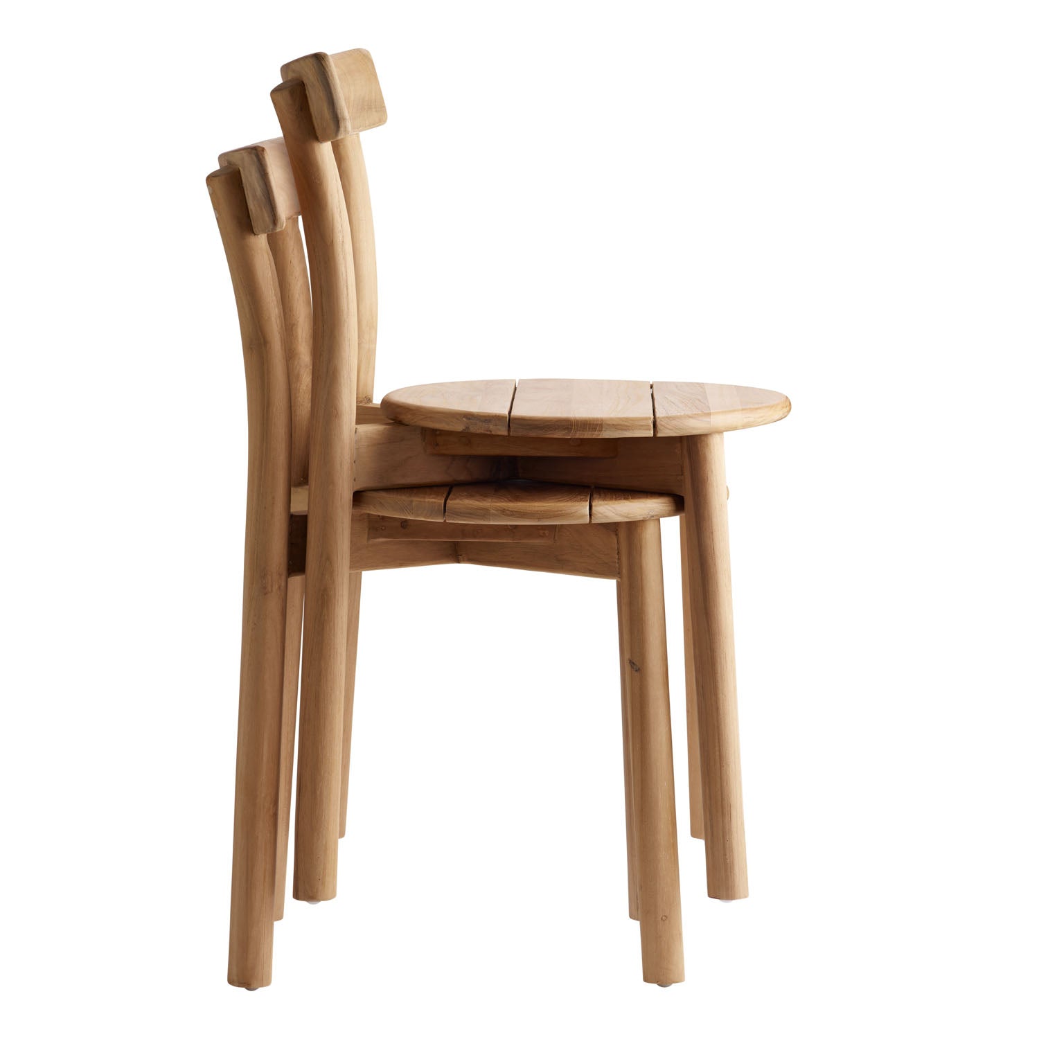 SEDIA IN TEAK | H 45 CM