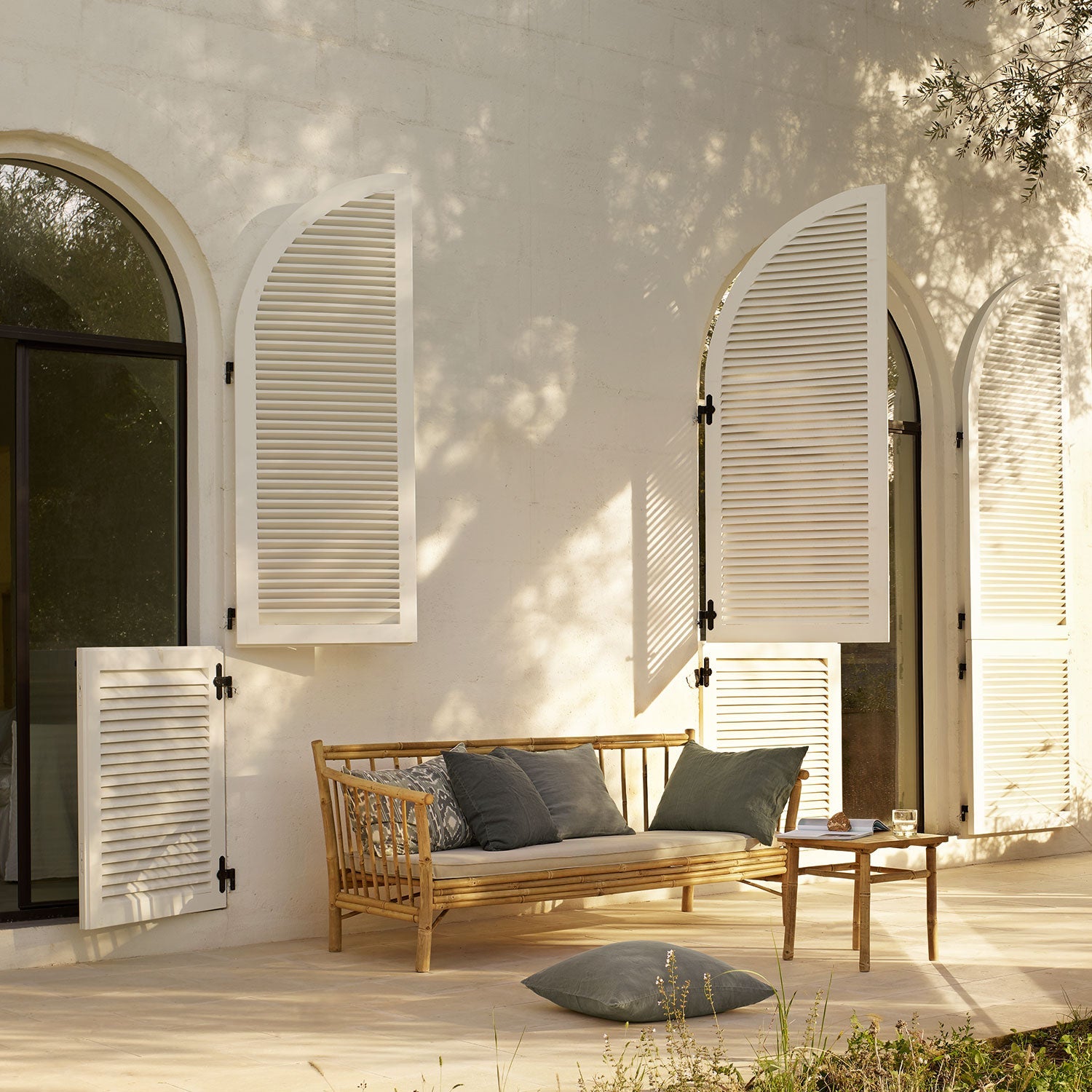 Divano Bamboo Lounge | Materasso Bianco, Sabbia, Grigio o Nero