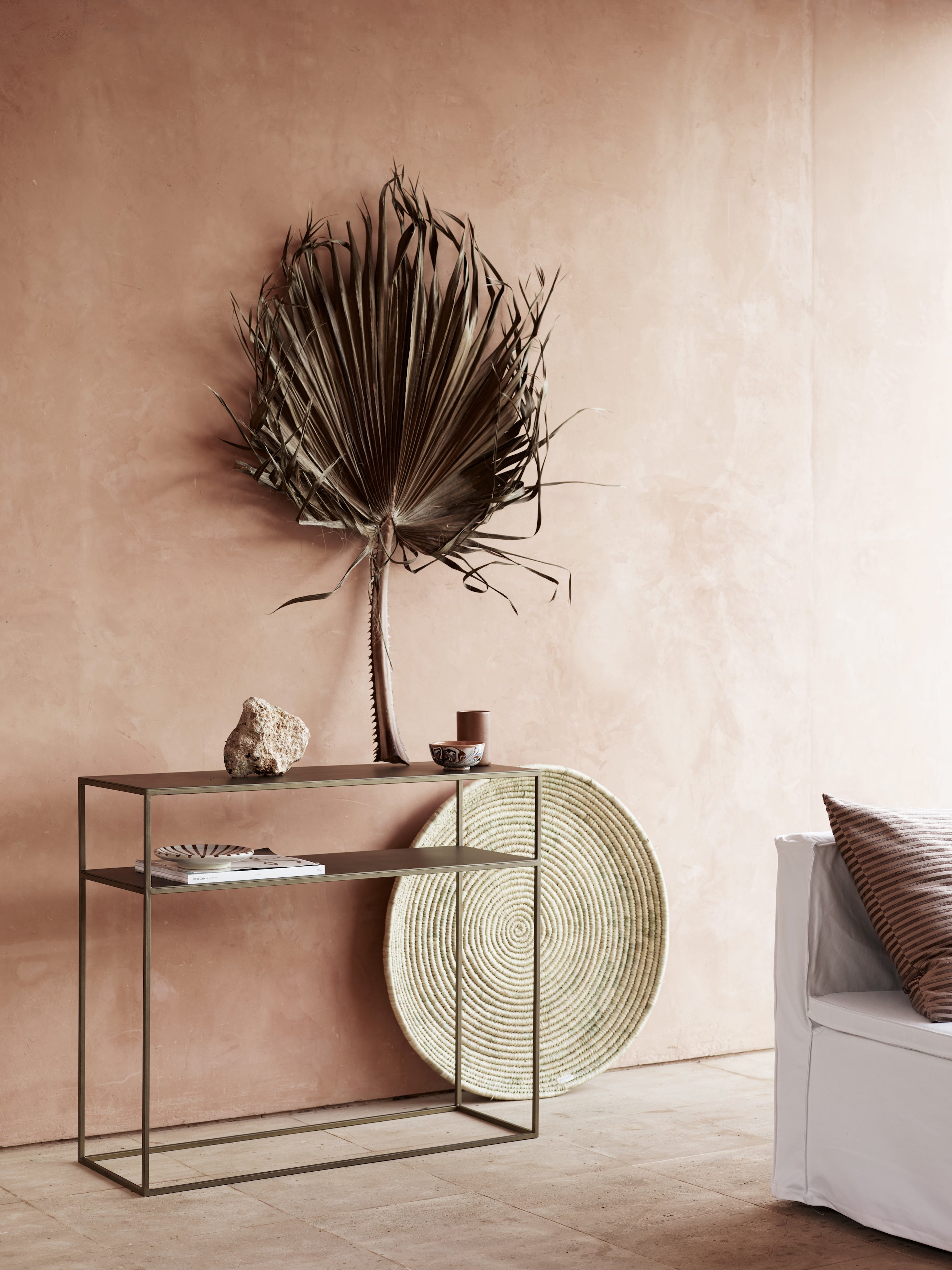 Consolle Oro Miele | Metallo | 100 cm