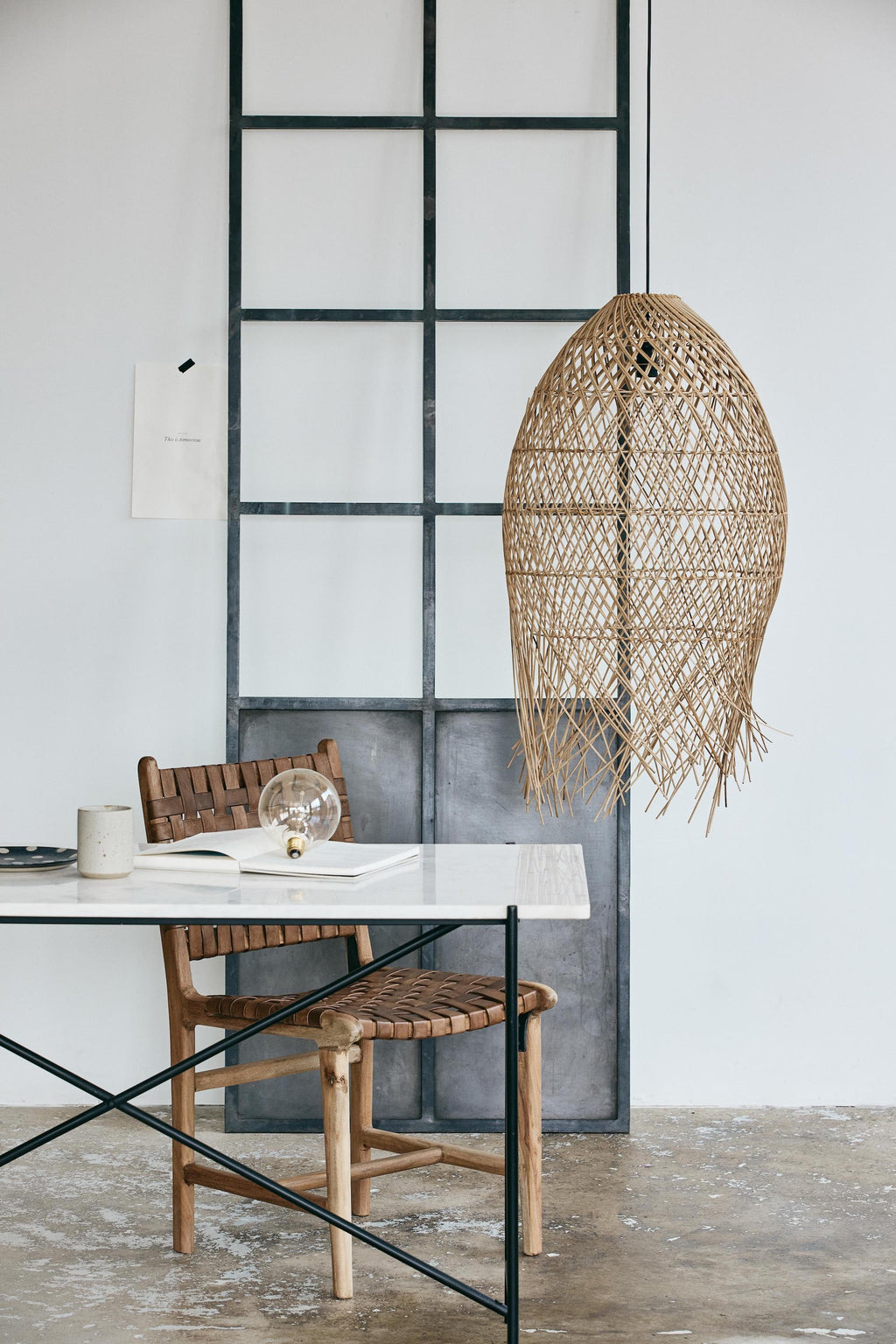Sedia da pranzo, pelle/legno marrone
