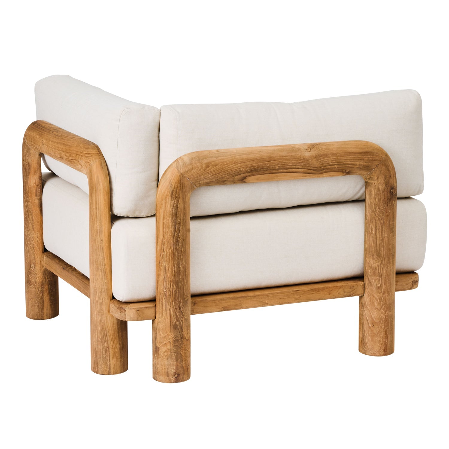 Divano angolare in teak riciclato 93 x 93 cm