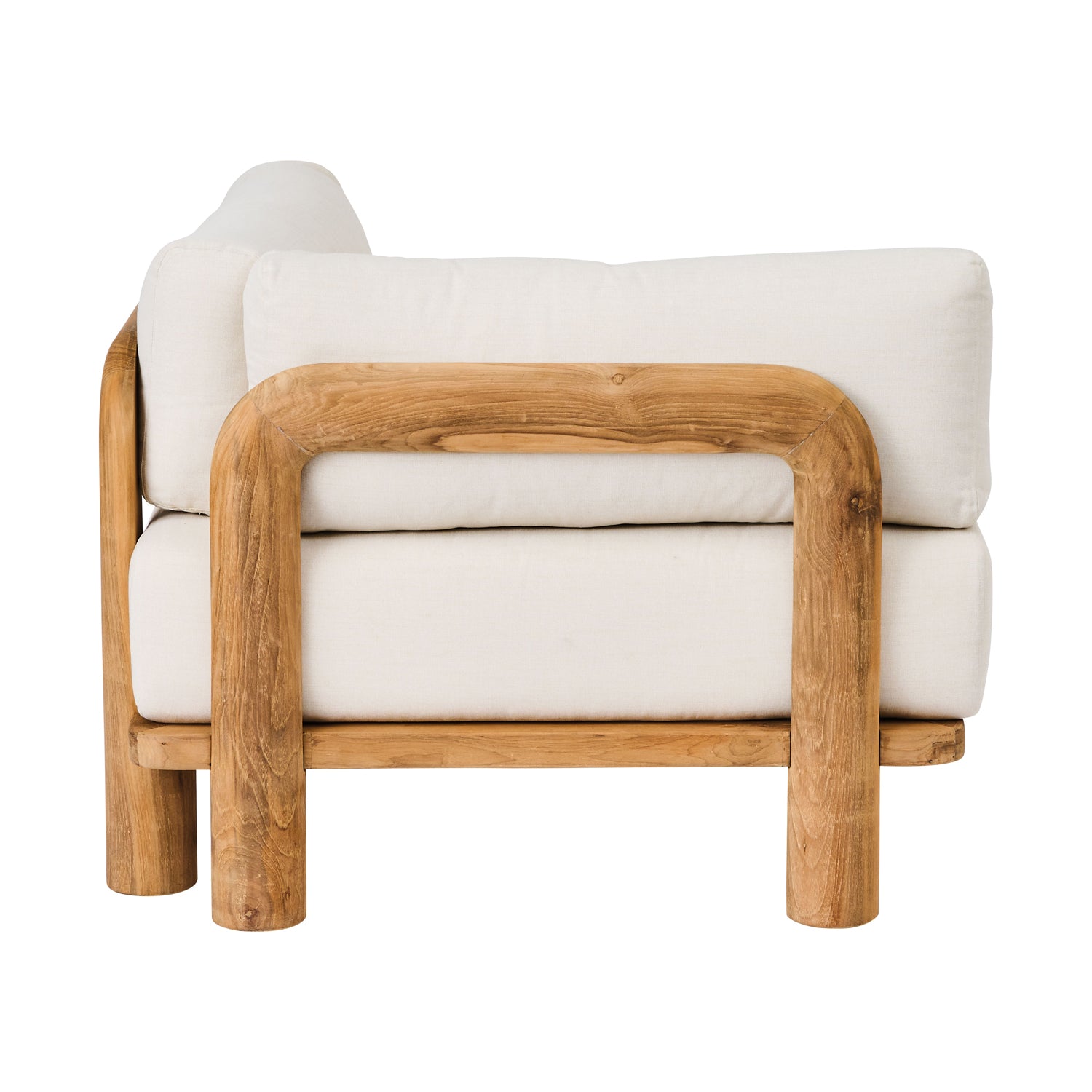 Divano angolare in teak riciclato 93 x 93 cm