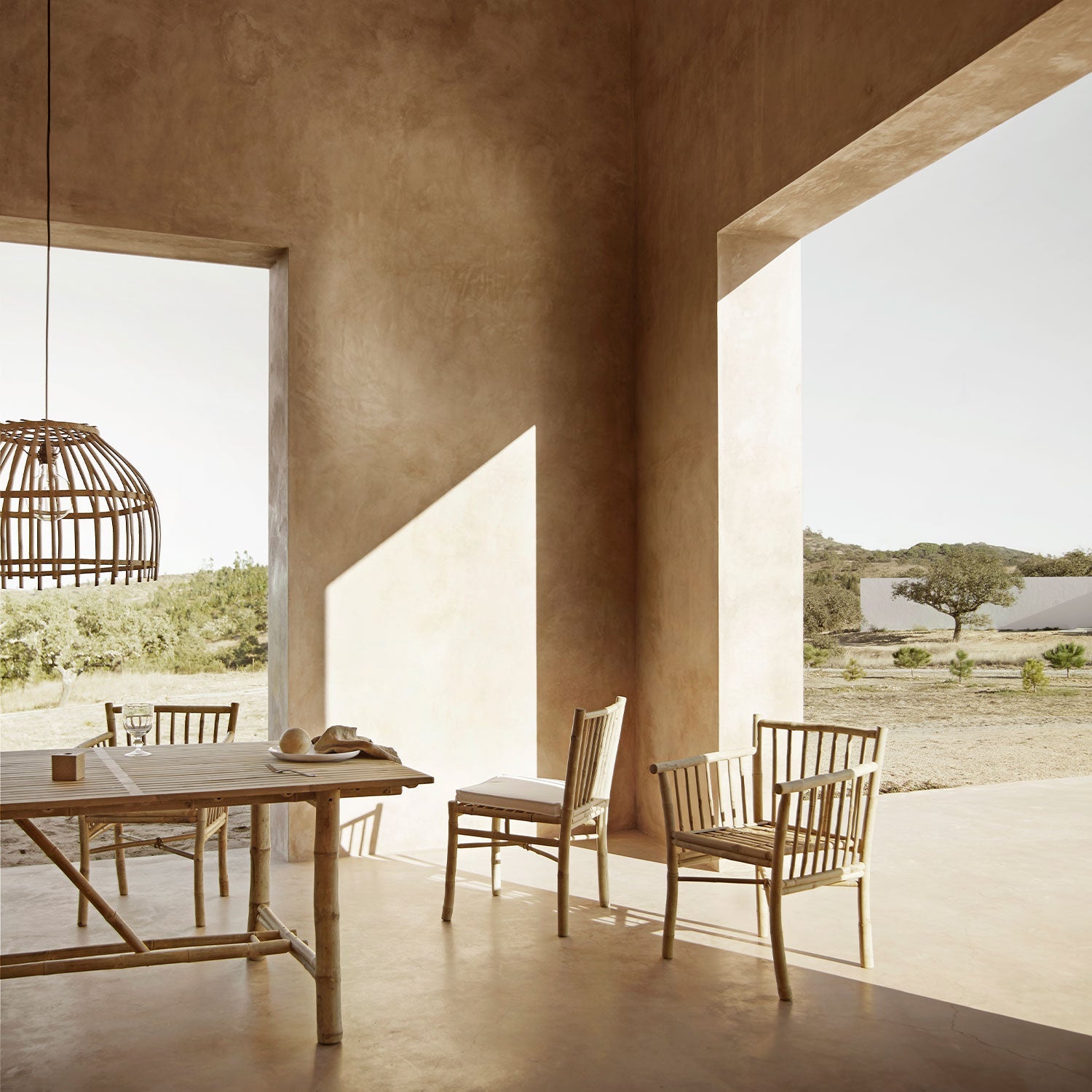 TAVOLO DA PRANZO IN BAMBÙ | 100 X 250 CM